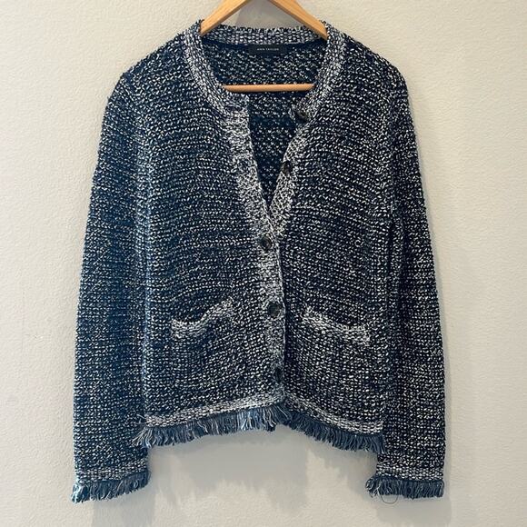 Ann Taylor Metallic Knit Sweater Blazer | Size Small - Picture 1 of 7